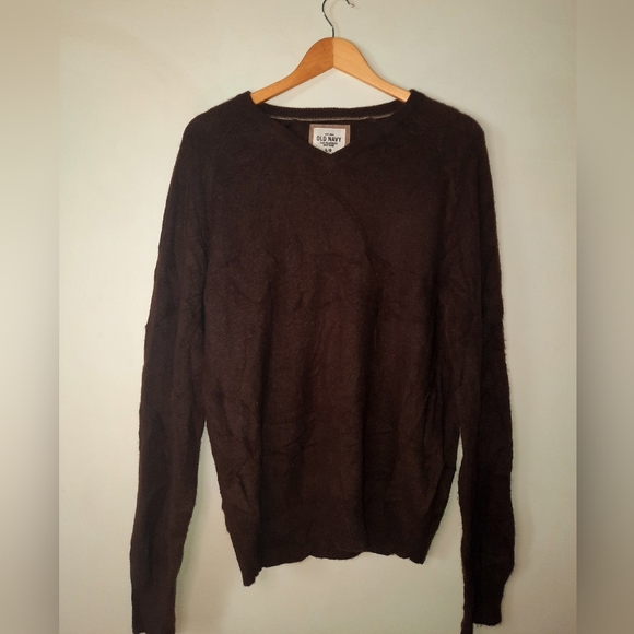 Brown 100% Cashmere Vneck Sweater - Picture 4 of 9